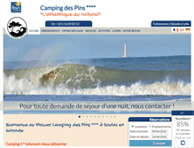 Tablet Screenshot of campingdespins.fr